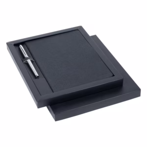 Scrikss Premium Defter A5 Siyah Chester & 800M Krom Roller Kalem