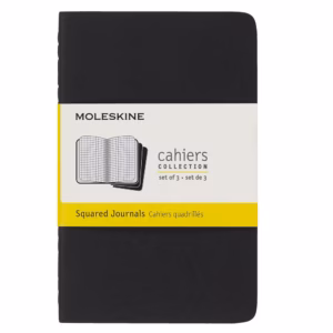 Moleskine Cahiers Journals A6 Kareli Siyah Cep Boy Üçlü Defter Seti